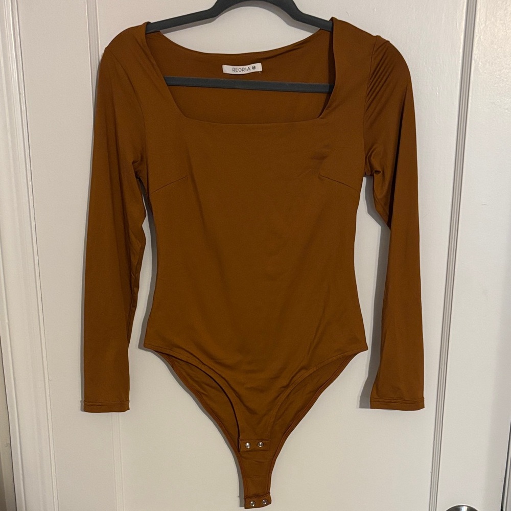ReoRia Tan Long Sleeve Bodysuit